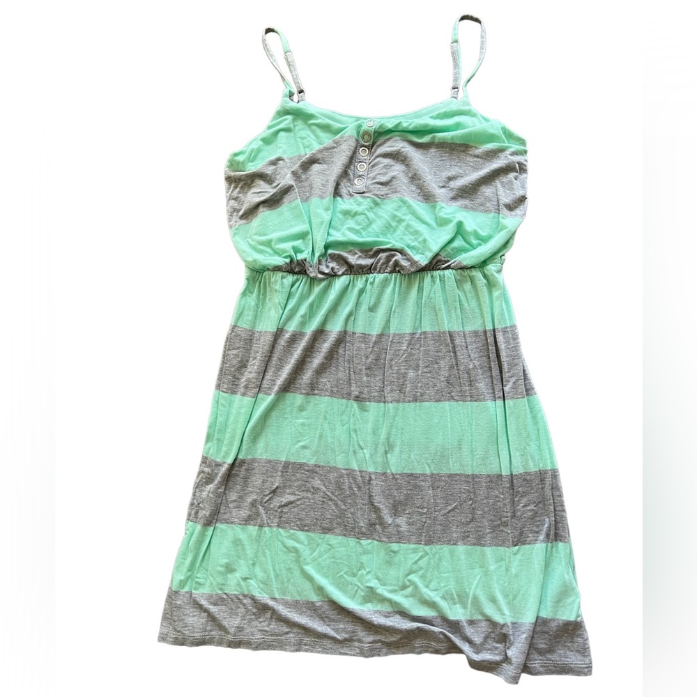 GUESS Mint & Grey Striped Dress Size XS